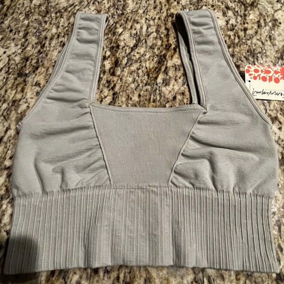 💗GET 20% OFF💗NWT Free People Movement Square Neck Good Karma Bra - Sea Glass - Picture 6 of 11